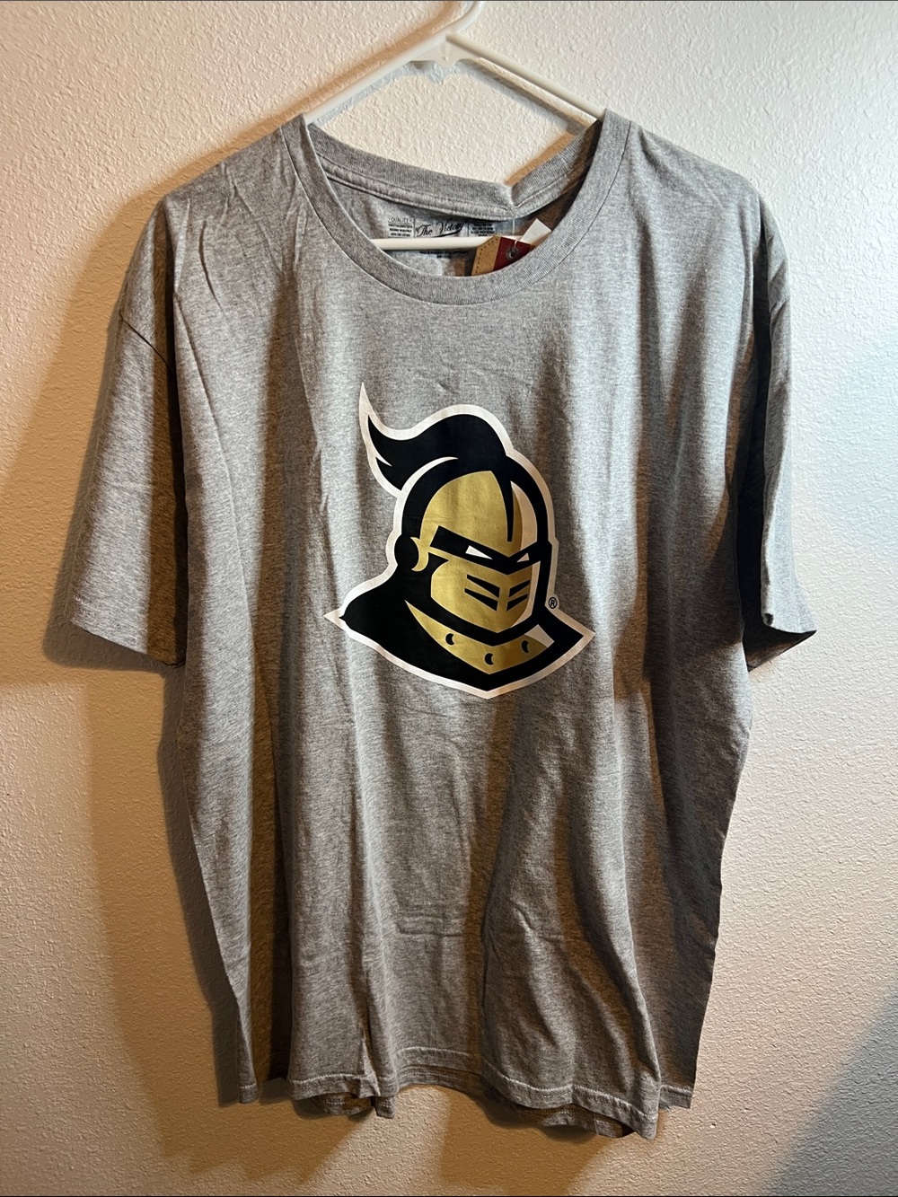UCF Knights Gray Short Sleeve Tee with Gold Knight Emblem